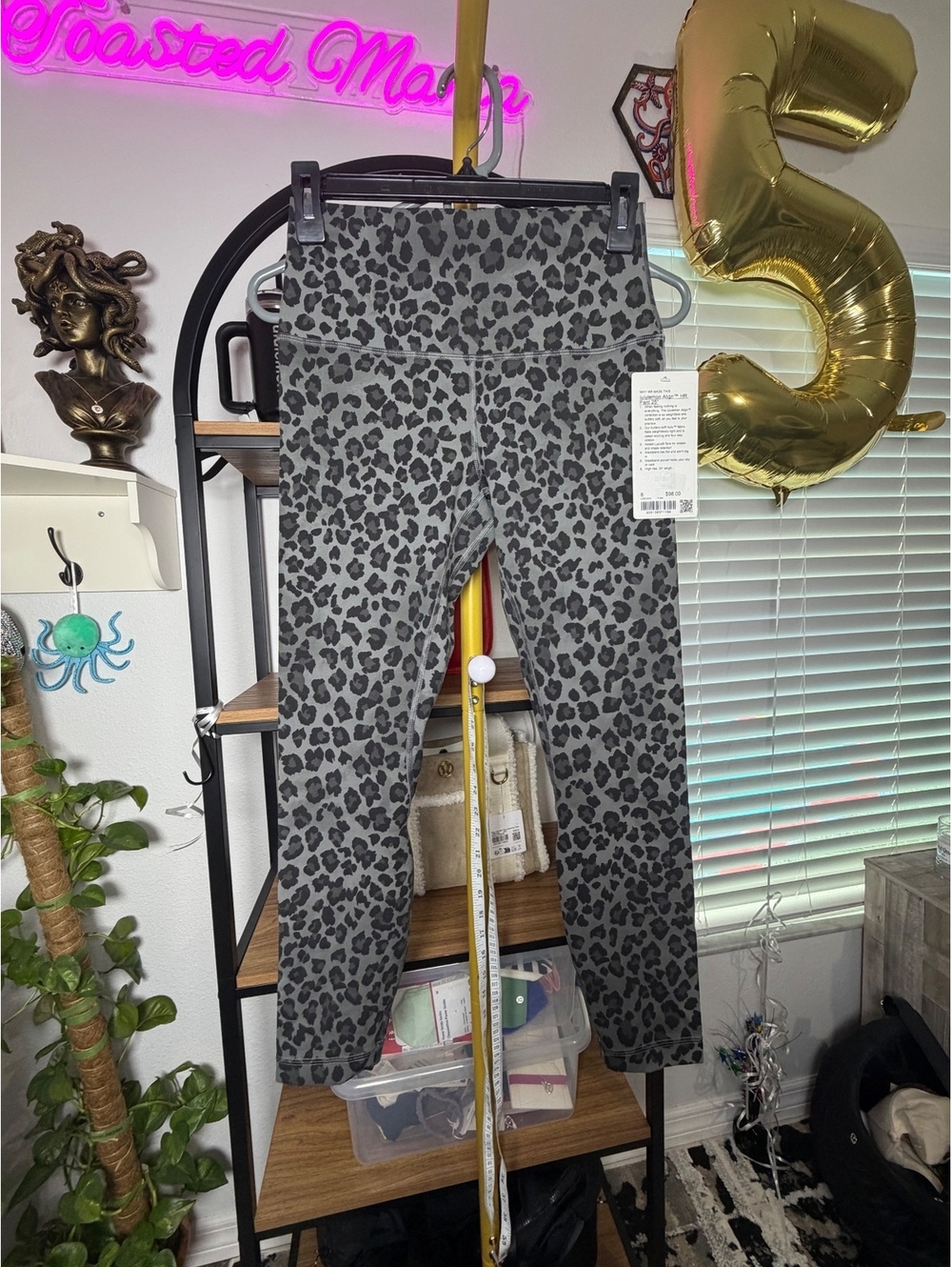 RARE Lululemon Align HR Pant 25" - True Leopard Grey Multi - Size 8 NWT